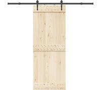 vidaXL Juego de herrajes para puertas correderas, 213,5 cm, acero, color