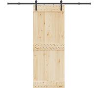 vidaXL Juego de herrajes para puertas correderas, 213,5 cm, acero, color