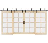 vidaXL Juego de herrajes para puertas correderas, 427 cm, acero, color