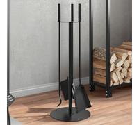 vidaXL Juego de herramientas para chimenea de 4 piezas, 22 x 59 cm, acero