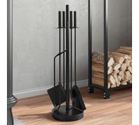 vidaXL Juego de herramientas para chimenea de 5 piezas, 18 x 66 cm, acero