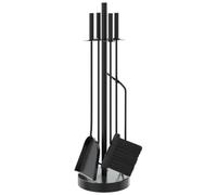 vidaXL Juego de Herramientas para Chimenea de 5 Piezas, 18 x 66 cm, Acero