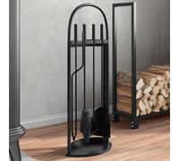 vidaXL Juego de herramientas para chimenea de 5 piezas, 23 x 15 x 66 cm, acero