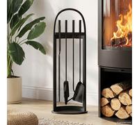 vidaXL Juego de herramientas para chimenea de 5 piezas, 23 x 15 x 66 cm, acero