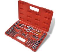 vidaXL Juego de Herramientas Set de Machos y Terrajas Mecánica Cantidad 40 unidades, 45 unidades, 111 unidad