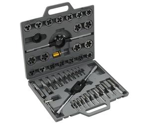 vidaXL Juego de Herramientas Set de Machos y Terrajas Mecánica Cantidad 40 unidades, 45 unidades, 111 unidad
