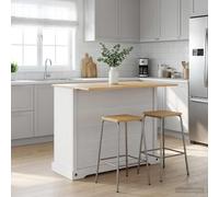 vidaXL Juego de isla de cocina y Cera de Miel 112 x 70 x 91,5 cm