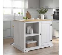 vidaXL Juego de isla de cocina y Cera de Miel 112 x 77 x 91,5 cm