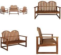 vidaXL Juego de jardín de 4 piezas, sofá de madera maciza de acacia - Juego de sofás - Conjuntos de sofás - Sillón modular - Conjuntos de sillones