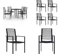 vidaXL Juego de jardín de 5 piezas - Juego de comedor para jardín - Conjuntos de comedor para jardín - Muebles de jardín - Set de muebles de jardín