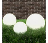 vidaXL Juego de lámparas de bola LED 3 pzas esféricas 20/30/40 cm PMMA