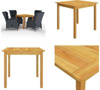 vidaXL Juego de mesa y sillas de jardín, 5 piezas, gris oscuro - Juego de comedor para jardín - Conjuntos de comedor para jardín - Muebles de jardín - Set de muebles de jardín