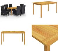 vidaXL Juego de mesa y sillas de jardín de 7 piezas, color - Juego de comedor para jardín - Conjuntos de comedor para jardín - Muebles de jardín - Set de muebles de jardín