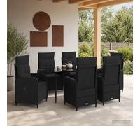 vidaXL Juego de mesa y sofá 7 uds.