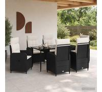 vidaXL Juego de mesa y sofá 7 uds.
