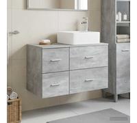 vidaXL Juego de muebles de baño 2 pcs Gris Hormigón