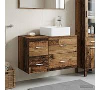 vidaXL Juego de muebles de baño 2 pcs Madera envejecida