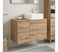 vidaXL Juego de muebles de baño 2 pcs Roble Artesanal