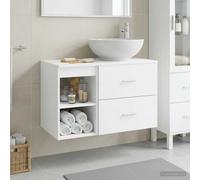 vidaXL Juego de muebles de baño 2 uds. Blanco Madera de ingeniería