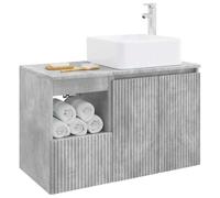 vidaXL Juego de Muebles de baño 2 uds. Gris Hormigón