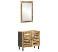 vidaXL Juego de Muebles de Baño 2 uds. Natural 62 x 33 x 58 cm
