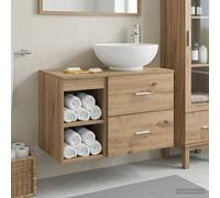 vidaXL Juego de muebles de baño 2 uds. Roble artisan