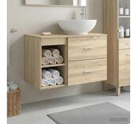vidaXL Juego de muebles de baño 2 uds. Roble Sonoma