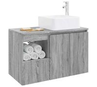 vidaXL Juego de Muebles de baño 2 uds. Sonoma Gris