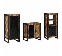 vidaXL Juego de muebles de baño 3 pcs Madera sólida recuperada