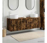 vidaXL Juego de Muebles de Baño 3 uds. Roble Ahumado