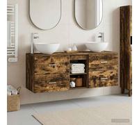 vidaXL Juego de Muebles de Baño 3 uds. Roble Ahumado 49,5 x 35 x 63 cm