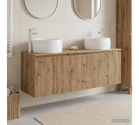 vidaXL Juego de Muebles de Baño 3 uds. Roble artisan