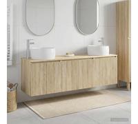 vidaXL Juego de Muebles de Baño 3 uds. Roble Sonoma