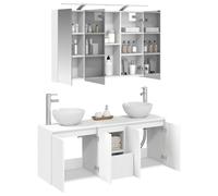 vidaXL Juego de Muebles de Baño 4 pcs Blanco 100 x 14,5 x 70 cm,