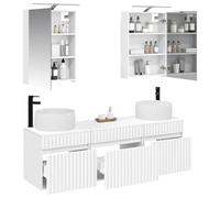 vidaXL Juego de Muebles de Baño 5 pcs Blanco 50 x 14,5 x 70 cm,