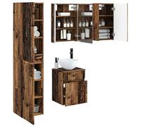 vidaXL Juego de Muebles de Baño 5 pcs Madera Envejecida,