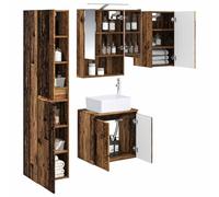 vidaXL Juego de Muebles de Baño 5 pcs Madera Envejecida,