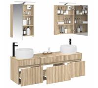 vidaXL Juego de Muebles de Baño 5 pcs Roble Sonoma 50 x 14,5 x 70 cm,