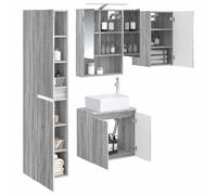 vidaXL Juego de Muebles de Baño 5 pcs Sonoma Gris 50 x 14,5 x 70 cm,