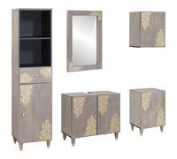 vidaXL Juego de Muebles de Baño 5 uds. Gris 62 x 33 x 58 cm