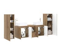 vidaXL Juego de Muebles de baño 5 uds. Roble Artisan
