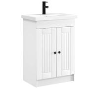 vidaXL Juego de Muebles de baño Blanco 78,5 x 37,5 x 81 cm, Juego de Muebles Moderno para baño, Unidad de Almacenamiento Elegante, tocador Completo, con gabinete y Estante
