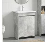 vidaXL Juego de muebles de baño Gris Hormigón 61 x 40 x 84,5 cm