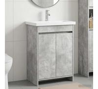 vidaXL Juego de muebles de baño Gris Hormigón 81 x 40 x 84,5 cm
