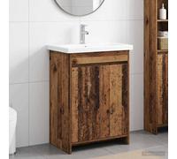 vidaXL Juego de muebles de baño Madera envejecida 61 x 40 x 84,5 cm