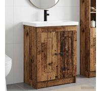 vidaXL Juego de muebles de baño Madera envejecida 78,5 x 37,5 x 81 cm