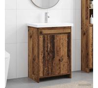 vidaXL Juego de muebles de baño Madera envejecida 81 x 40 x 84,5 cm