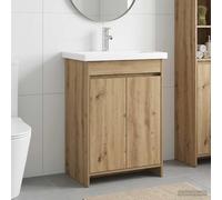 vidaXL Juego de muebles de baño Roble Artesanal 81 x 40 x 84,5 cm