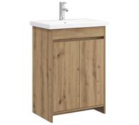vidaXL Juego de Muebles de baño Roble Artesanal 81 x 40 x 84,5 cm, Muebles de baño, Unidades Modernas, Set Funcional, estantería contemporánea, organización Interna, Estilo Elegante