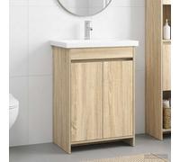 vidaXL Juego de muebles de baño Roble Sonoma 61 x 40 x 84,5 cm